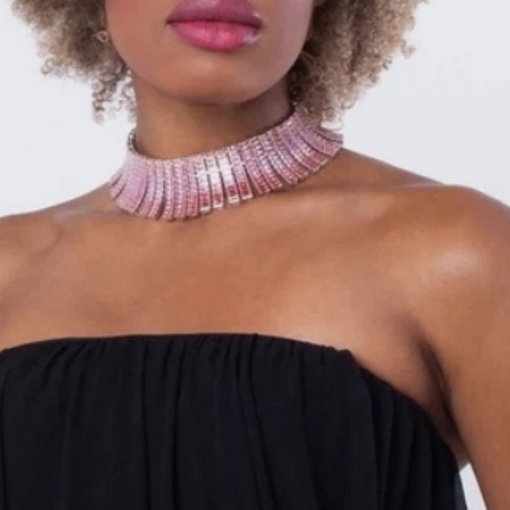 🌹Swarovski Matrix Baguette Cut Choker